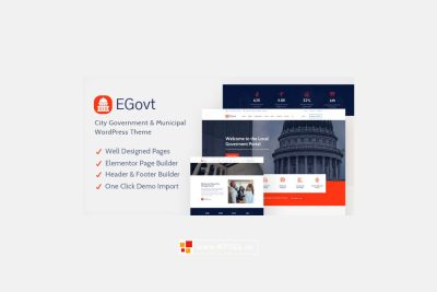 [汉化] EGovt v1.6.0 市政城镇市政府 WordPress 网站主题模板