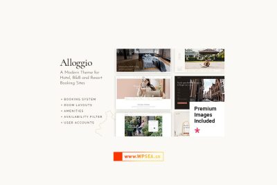 [汉化] Alloggio v1.7.1 酒店民宿公寓度假村网站预订WordPress主题