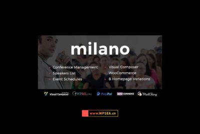 [汉化] Milano v1.1.2 适合任何会议活动展览WordPress主题