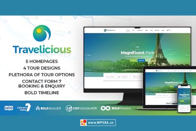 [汉化] Travelicious v1.4.4 旅行社运营商 WordPress 主题