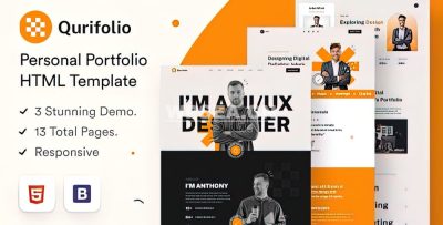 响应式个人创意作品集 Qurifolio