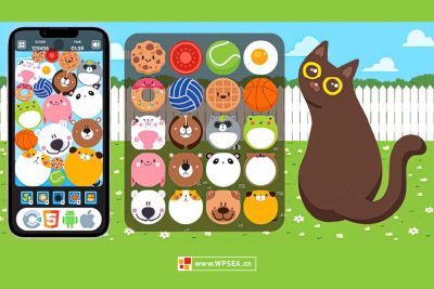 高级动物合并 HTML5 益智游戏 Animal Merge