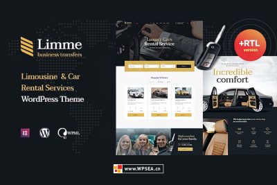 Limme v1.2.3 豪华轿车接送和汽车经销商 WordPress 主题