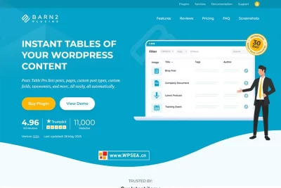 [汉化] Posts Table Pro v3.3.5 强大的WordPress表格插件
