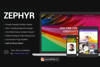 [汉化] Zephyr v8.38.1 | Material Design WordPress 主题 - 现代企业网站解决方案