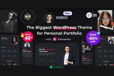 InBio v3.0.5 个人作品集 WordPress 主题 | 创意与专业的完美结合