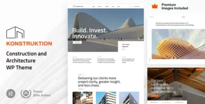 高效建筑与建设WordPress主题 - Konstruktion v25